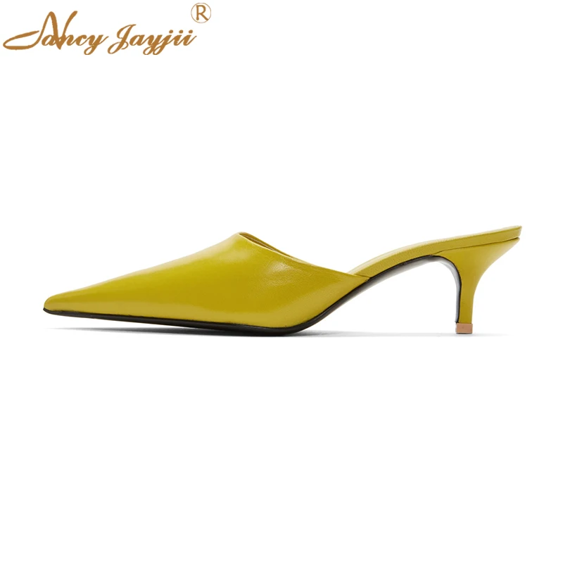 Nancyjayjii Women Yellow Mules Low Kitten Heel Pointed Toe Patent Leather Slip on Office Lady Dress Casual Shoes 2022 Spring
Nancyjayjii Women Yellow Mules Low Kitten Heel Pointed Toe Patent Leather Slip on Office Lady Dress Casual Shoes 2022 Spring