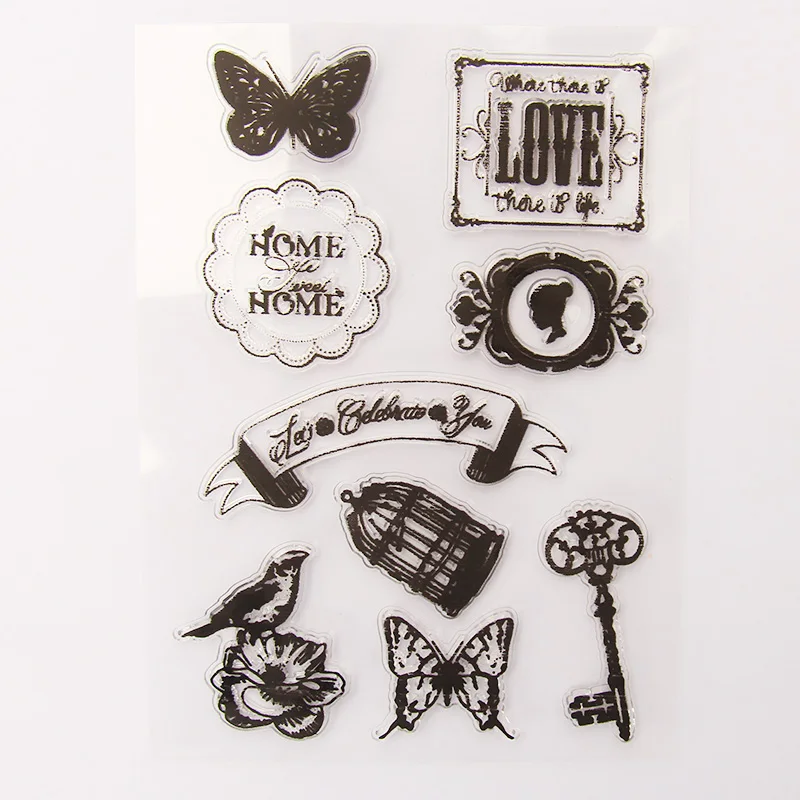 vintage Love birdcage butterfly transparent silicone clear stamp for scrapbooking DIY craft decoration stamp kids stationery
vintage Love birdcage butterfly transparent silicone clear stamp for scrapbooking DIY craft decoration stamp kids stationery