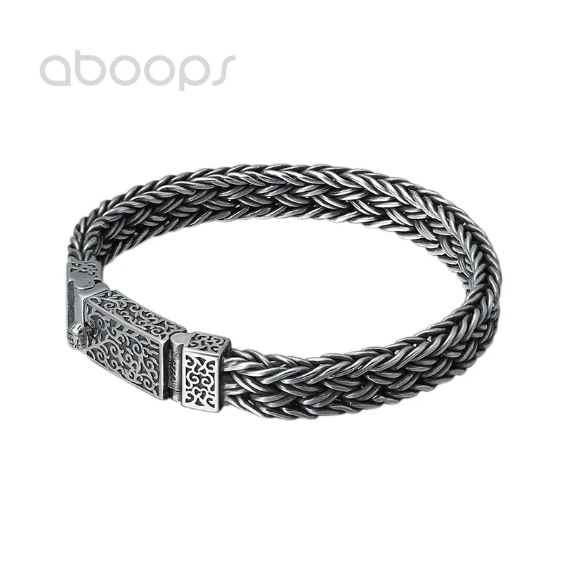 Vintage Black 925 Sterling Silver Braided Rope Chain Bracelet for Men Boys,9mm 20/22cm,Free Shipping
Vintage Black 925 Sterling Silver Braided Rope Chain Bracelet for Men Boys,9mm 20/22cm,Free Shipping