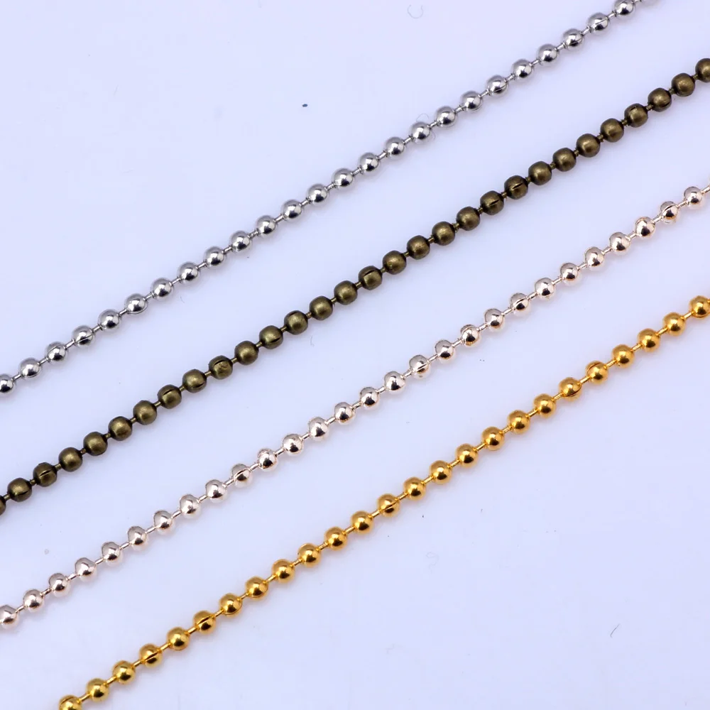 OlingArt 1.5MM 4M/lot Plating four colors Ball Link Chains For bracelet necklace earrings tassels DIY Jewelry making
OlingArt 1.5MM 4M/lot Plating four colors Ball Link Chains For bracelet necklace earrings tassels DIY Jewelry making