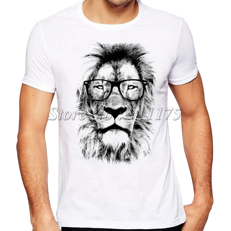 Новинка 2019 модная мужская футболка с принтом короля и Льва летние крутые