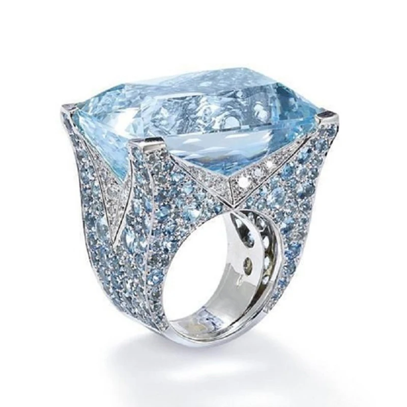 Large Blue Stone Princess Cut Crystal Rings for Women Girl Elegant Wedding Ring Engagement Jewelry Birthday Gift Z5X874
Large Blue Stone Princess Cut Crystal Rings for Women Girl Elegant Wedding Ring Engagement Jewelry Birthday Gift Z5X874