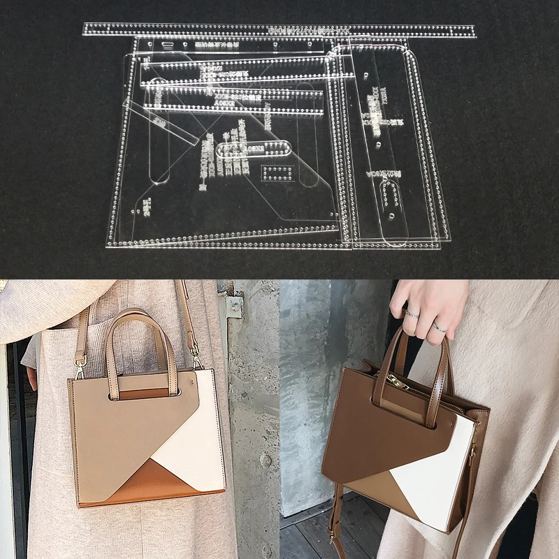 Two Types Acrylic Leather Template Transparent Leathercraft Templates Bag Pattern Stencil for DIY Shoulder Bag Sewing Pattern
Two Types Acrylic Leather Template Transparent Leathercraft Templates Bag Pattern Stencil for DIY Shoulder Bag Sewing Pattern
