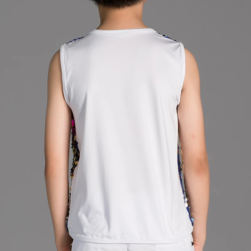 2019 Jazz Dance Costume Boys Colourful Sequined Vest Top Kids Hip Hop Clothing Childs Modern Stage Performance Dancewear DN2961
2019 Jazz Dance Costume Boys Colourful Sequined Vest Top Kids Hip Hop Clothing Childs Modern Stage Performance Dancewear DN2961