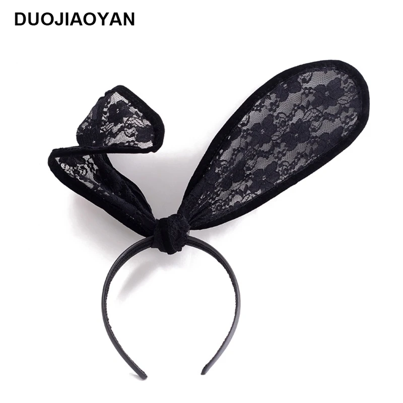 DUOJIAOYAN Lace Rabbit Bunny Ears Headband Fashion Women Hairband Girls Hair Hoop Halloween Party Headwear Sexy Hair Accessories
DUOJIAOYAN Lace Rabbit Bunny Ears Headband Fashion Women Hairband Girls Hair Hoop Halloween Party Headwear Sexy Hair Accessories