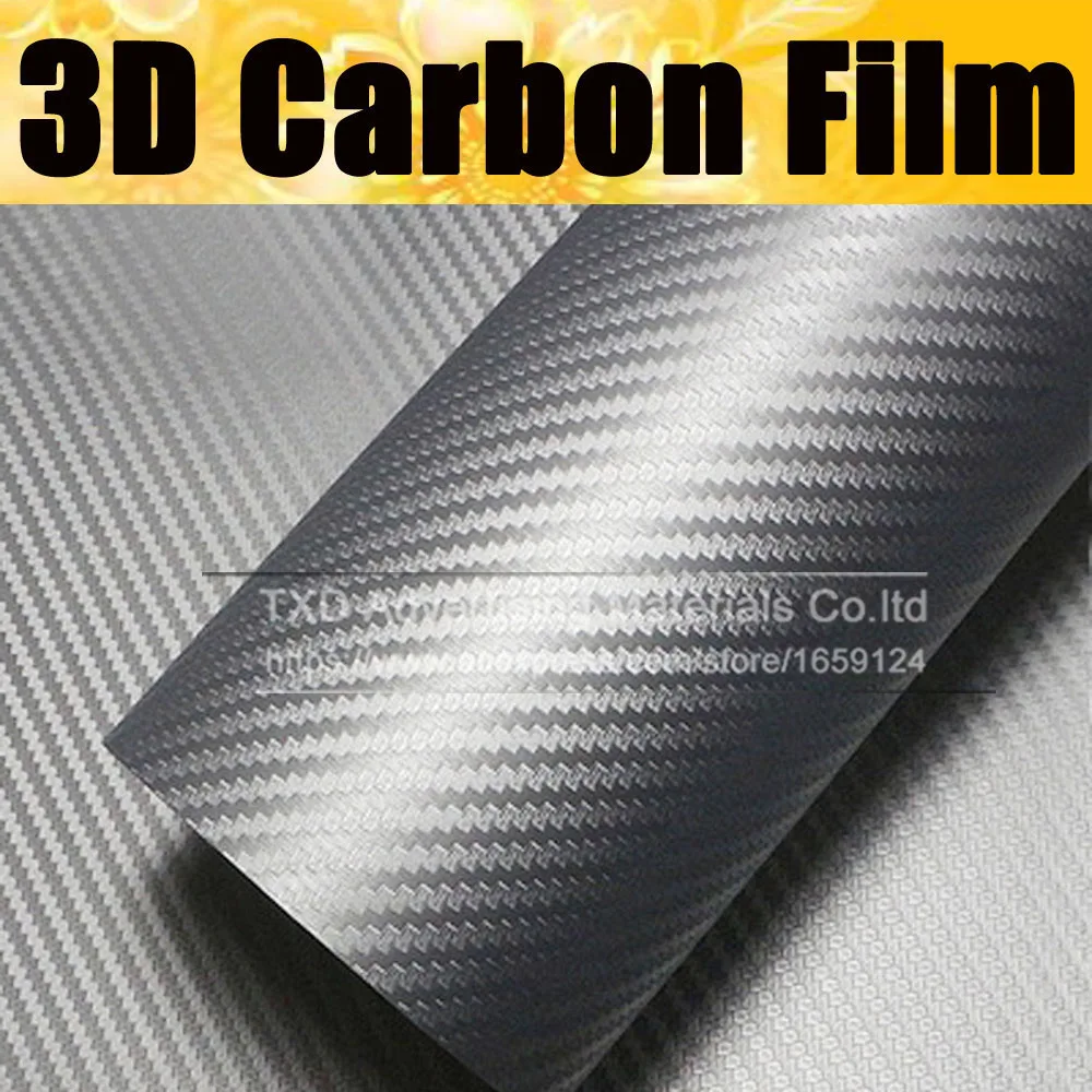 127X30CM Silver carbon film Waterproof DIY Car Motorcycle Sticker 3D Carbon Fiber Vinyl Wrapping Film Car Accessories Film
127X30CM Silver carbon film Waterproof DIY Car Motorcycle Sticker 3D Carbon Fiber Vinyl Wrapping Film Car Accessories Film