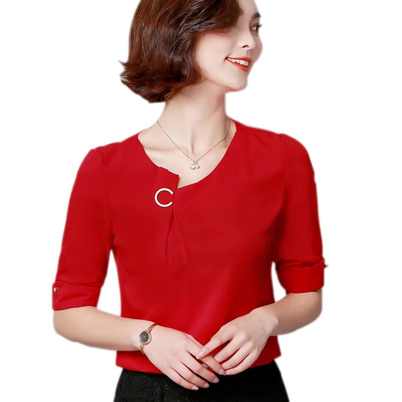 Summer 2019 Women White Shirts Korean Work Wear Cool Chiffon Blouse Half Sleeve Elegant Chemisier Femme Tops Office Clothing
Summer 2019 Women White Shirts Korean Work Wear Cool Chiffon Blouse Half Sleeve Elegant Chemisier Femme Tops Office Clothing