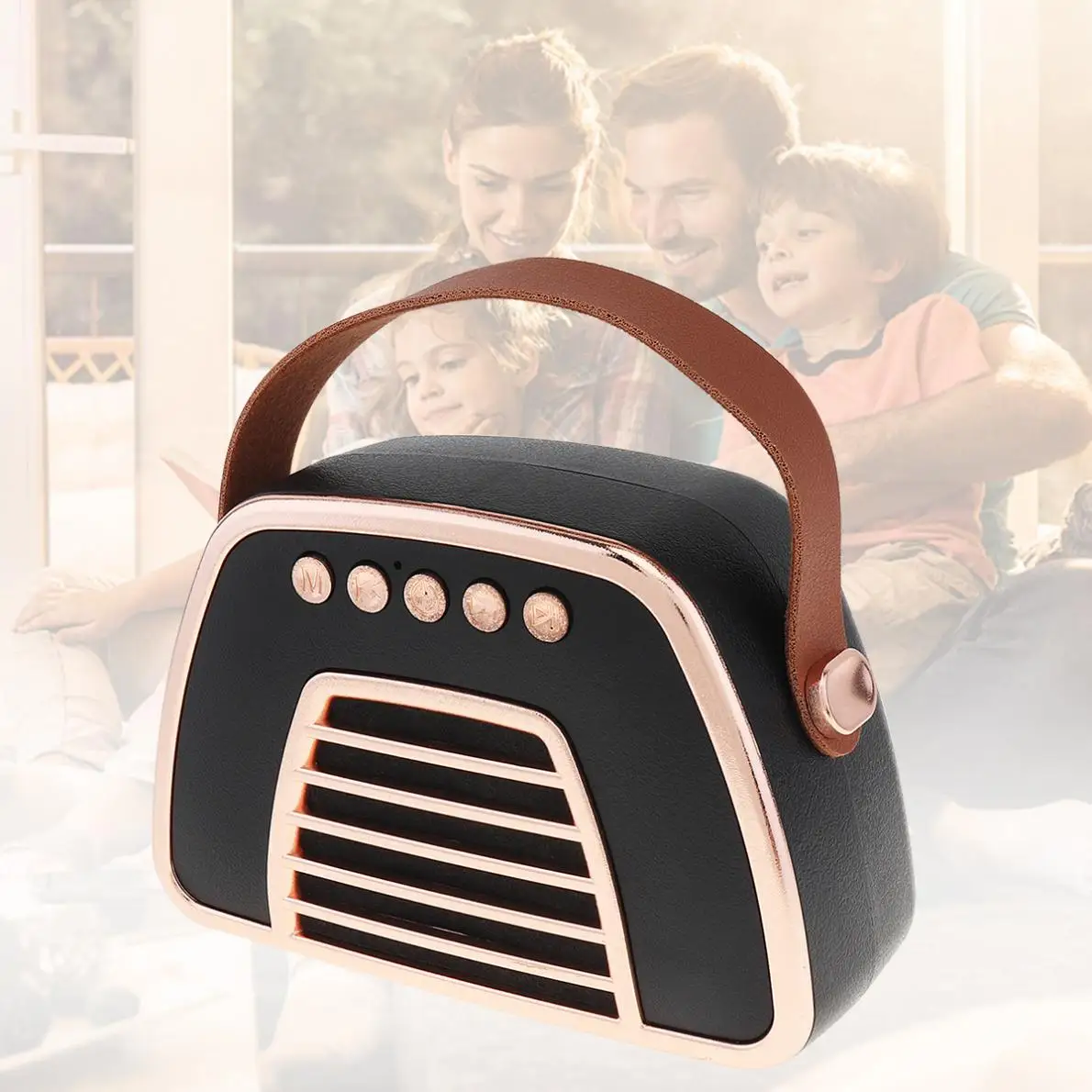 Портативный мини-сабвуфер для улицы в стиле ретро, Bluetooth-динамик с FM TF AUX USB для домашвечерние, активного отдыха 
Портативный мини-сабвуфер для улицы в стиле ретро, Bluetooth-динамик с FM TF AUX USB для домашвечерние, активного отдыха