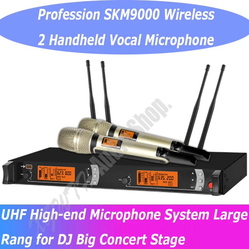 Handheld Wireless DJ Karaoke Mic SKM9000 skm 9000 KTV Stage Performance Wireless 2 Handheld Vocal Microphone System
Handheld Wireless DJ Karaoke Mic SKM9000 skm 9000 KTV Stage Performance Wireless 2 Handheld Vocal Microphone System