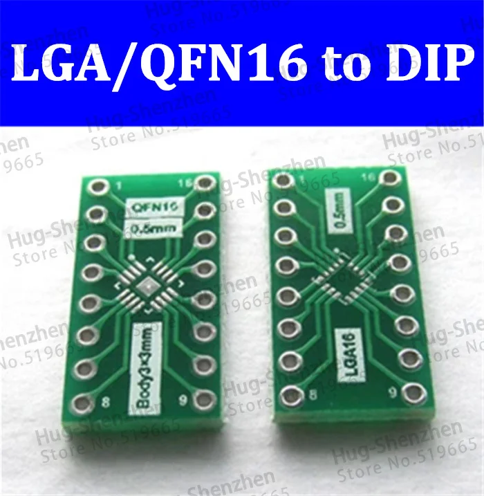 Лучшая цена 10 шт./лот LGA16 или QFN16 для платы адаптера шага 0 5 мм DIP16 - купить по
