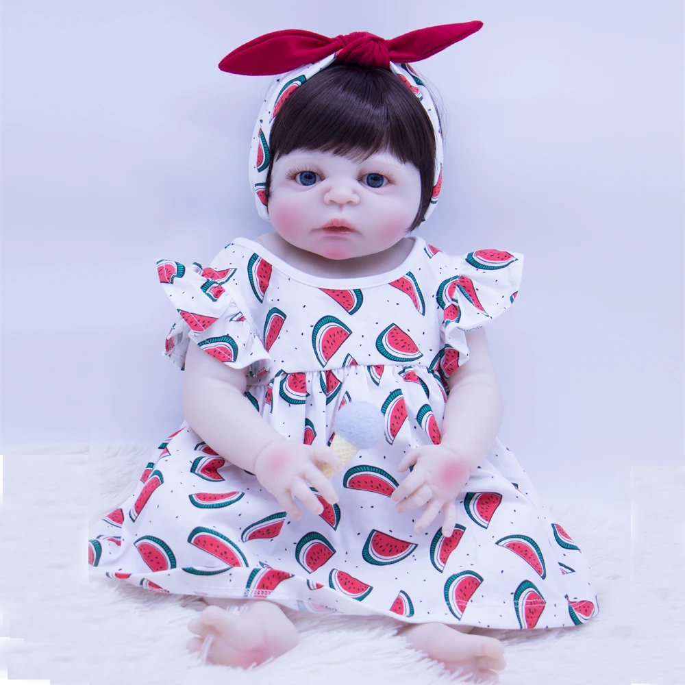 55cm Silicone Reborn Baby Doll Toys Vinyl head and body limbs Princess Toddler Girl Babies Doll Christmas Gift Play House Toy
55cm Silicone Reborn Baby Doll Toys Vinyl head and body limbs Princess Toddler Girl Babies Doll Christmas Gift Play House Toy