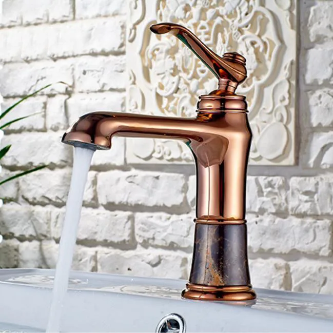 New arrival jade and brass faucet rose gold finished bathroom basin faucet,Luxury sink tap basin mixer High Quality water tap
New arrival jade and brass faucet rose gold finished bathroom basin faucet,Luxury sink tap basin mixer High Quality water tap
