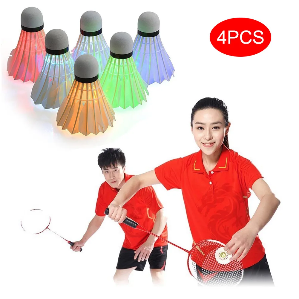 2019 LOSS MONEY 4 Pcs LED Badminton Shuttlecocks Lighting Birdies Shuttlecock Glowing Badminton for Outdoor Sports ASD88
2019 LOSS MONEY 4 Pcs LED Badminton Shuttlecocks Lighting Birdies Shuttlecock Glowing Badminton for Outdoor Sports ASD88