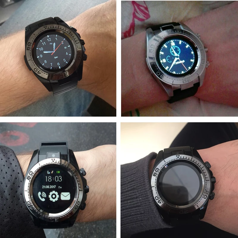 Смарт-часы SIAJE Bluetooth SW007 с камерой Facebook Whatsapp Twitter Синхронизация SMS Smartwatch поддержка