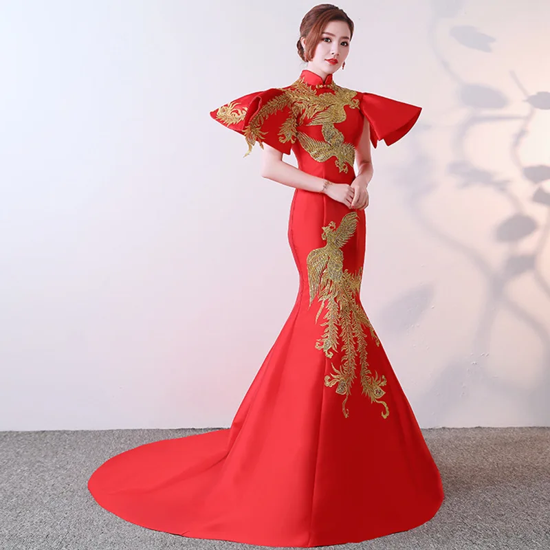 Fashion Party Evening Cheongsam Oriental Dress Chinese Style Women Elegant Qipao Sexy Wedding Long Robe Retro Vestido S-XXL
Fashion Party Evening Cheongsam Oriental Dress Chinese Style Women Elegant Qipao Sexy Wedding Long Robe Retro Vestido S-XXL