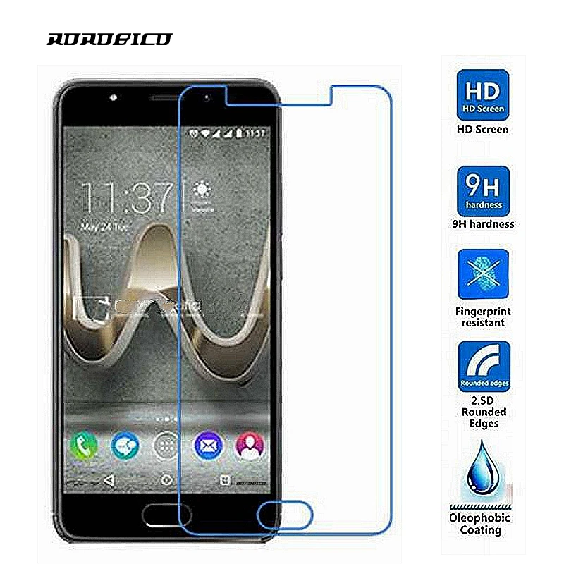 Rorobico для Wiko у себя премьер Экран Protector 0.26 мм 2.5D 9 H Премиум спереди Плёнки HD
