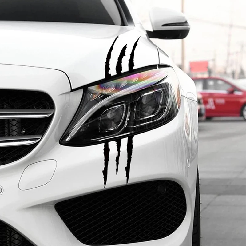 Car monster claw scratch stripe headlight sticker for Ford Focus Fusion Escort Kuga Ecosport Fiesta Falcon EDGE/Explorer/EXPEDIT |