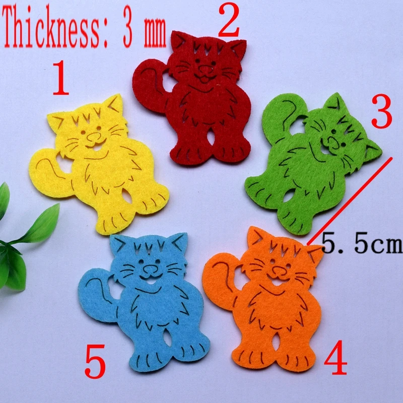 50pcs 5.5cm cat Non-woven Felt Fabric polyester sleeve cloth Kids DIY Wedding Craft 3mm Thick Mixed Color Home Decoration 413
50pcs 5.5cm cat Non-woven Felt Fabric polyester sleeve cloth Kids DIY Wedding Craft 3mm Thick Mixed Color Home Decoration 413