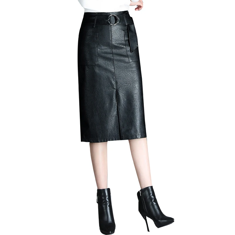 Jupe Femme 2019 new woman pu leather midi skirt Fron Slit sexy pencil skirts plus size high waist black wrap skirt
Jupe Femme 2019 new woman pu leather midi skirt Fron Slit sexy pencil skirts plus size high waist black wrap skirt