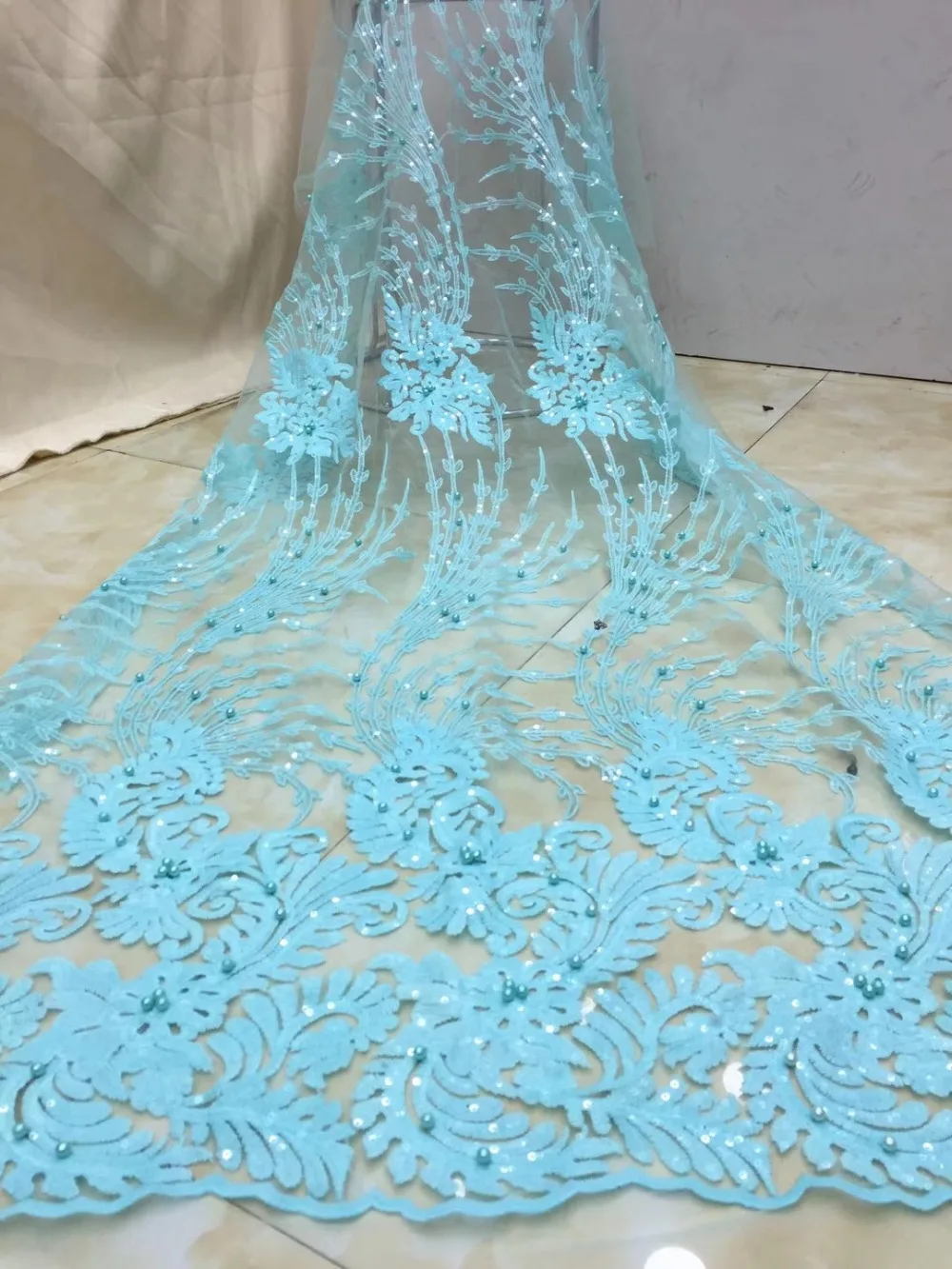 African Lace Fabric 2019 aqua Lace Fabrics High Quality net Lace Embroidery French Tulle Lace Fabric For Wedding ML7390
African Lace Fabric 2019 aqua Lace Fabrics High Quality net Lace Embroidery French Tulle Lace Fabric For Wedding ML7390