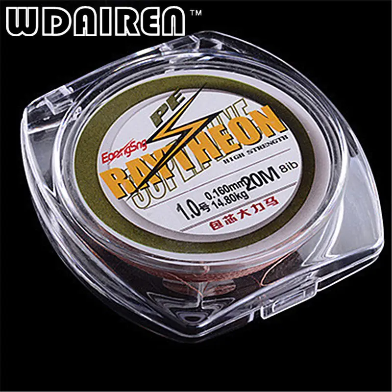 20M WDAIREN Brand Tri-Poseidon Series 4 Strands Super Strong Japan Multifilament PE Braided Fishing Line 8 10 20 30 40 60LB
20M WDAIREN Brand Tri-Poseidon Series 4 Strands Super Strong Japan Multifilament PE Braided Fishing Line 8 10 20 30 40 60LB