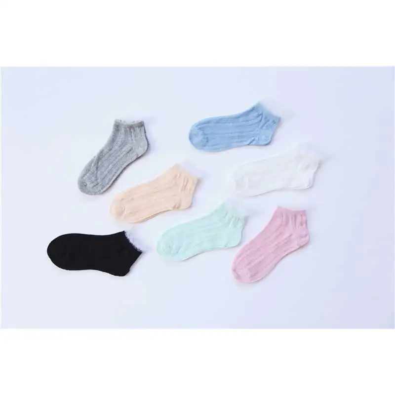 Новое поступление тонкие одноцветные носки по щиколотку в японском стиле