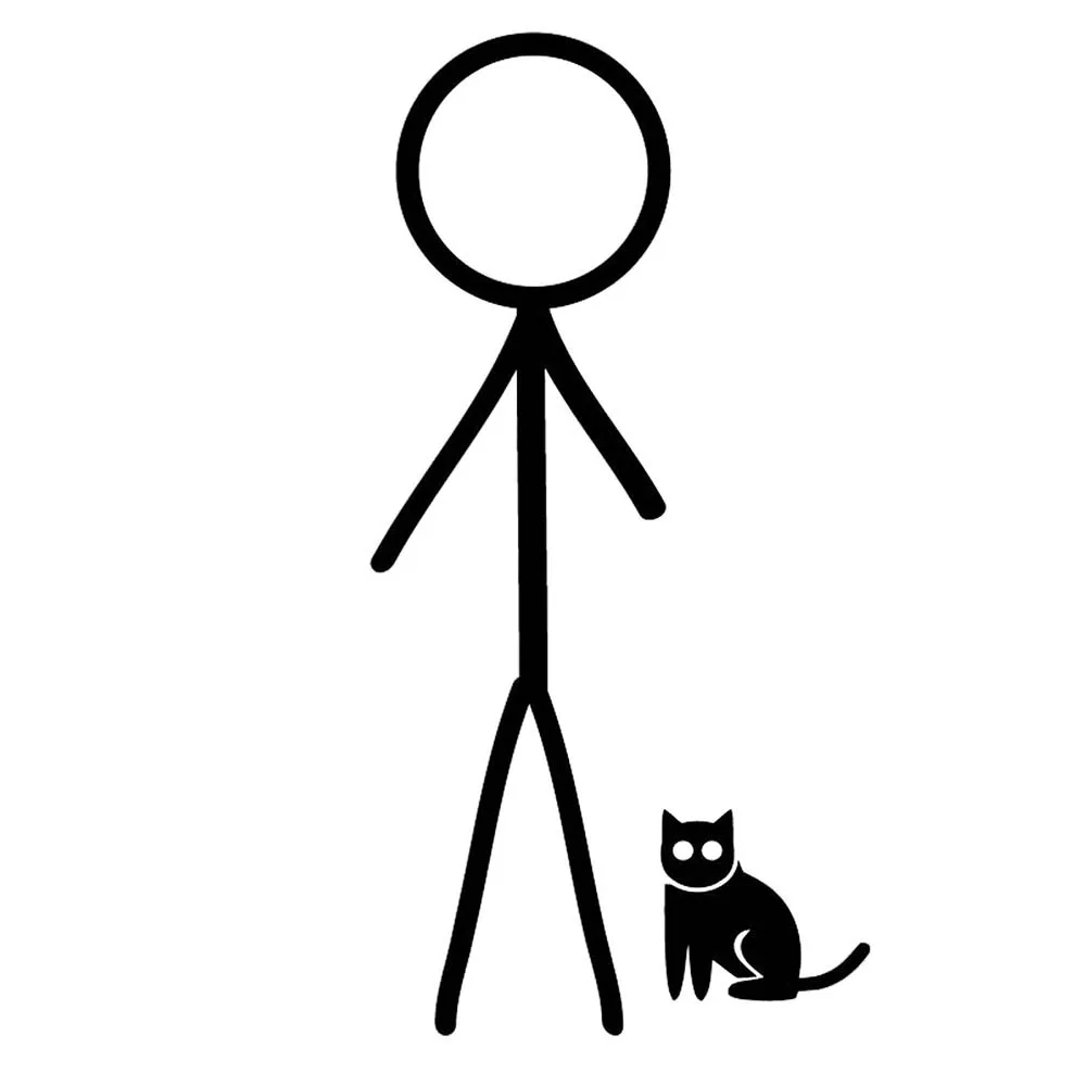 Crazy Cat Man Vinyl Decal Sticker Family Stick Character Man Single Cat Funny Personality
Crazy Cat Man Vinyl Decal Sticker Family Stick Character Man Single Cat Funny Personality