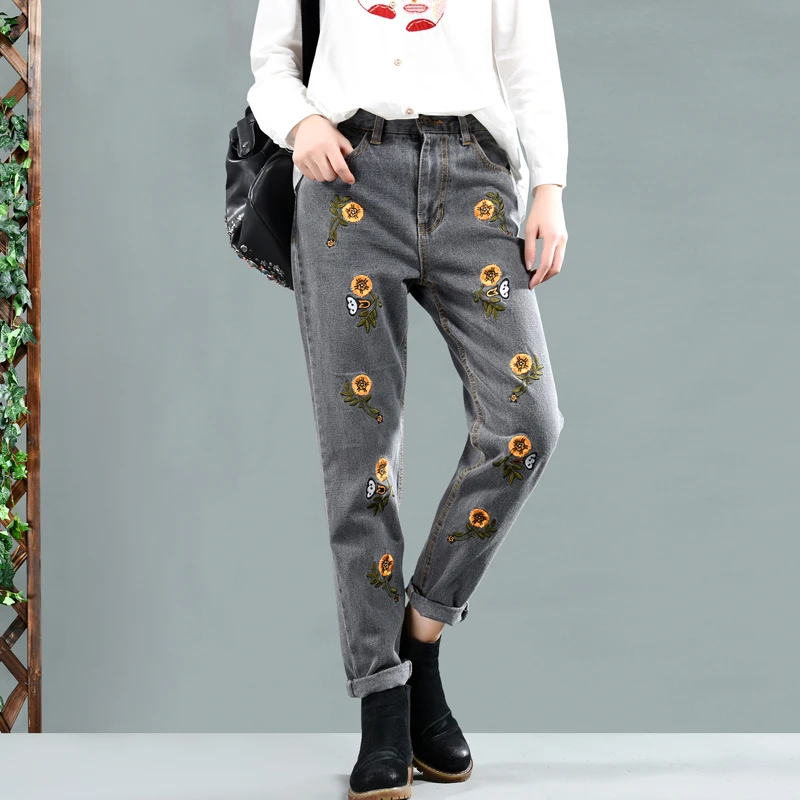 Фото Джинсы женские в стиле ретро облегающие брюки из денима с - купить
