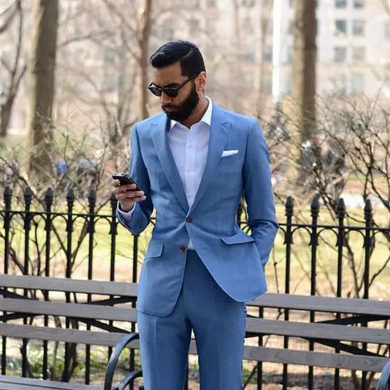 2018 New Tailor Made Light Blue Men Suits 2pieces(Jacket+Pants+Tie) Slim Fit Groom Prom Tuxedo Summer Style Blazer For Men
2018 New Tailor Made Light Blue Men Suits 2pieces(Jacket+Pants+Tie) Slim Fit Groom Prom Tuxedo Summer Style Blazer For Men