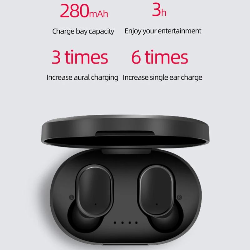 A6S Bluetooth гарнитуры для Xiaomi Airdots беспроводные наушники 5 0 TWS с шумоподавлением