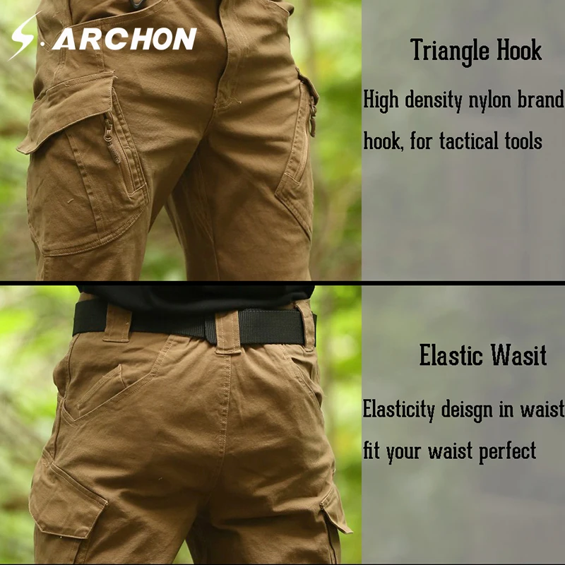 S.ARCHON City Security Tactical Hiking Pants Men SWAT Army Combat Military Pants Casual Flexible Multi Pocket Camping Trousers
S.ARCHON City Security Tactical Hiking Pants Men SWAT Army Combat Military Pants Casual Flexible Multi Pocket Camping Trousers