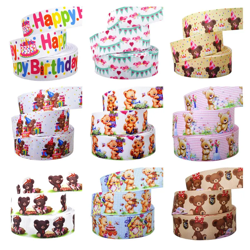 1''(25mm) Happy Birthday Series Bear Printed Polyester Grosgrain Ribbon 10Yards,DIY Handmade Materials,Wedding Gift Wrap Webbing
1''(25mm) Happy Birthday Series Bear Printed Polyester Grosgrain Ribbon 10Yards,DIY Handmade Materials,Wedding Gift Wrap Webbing