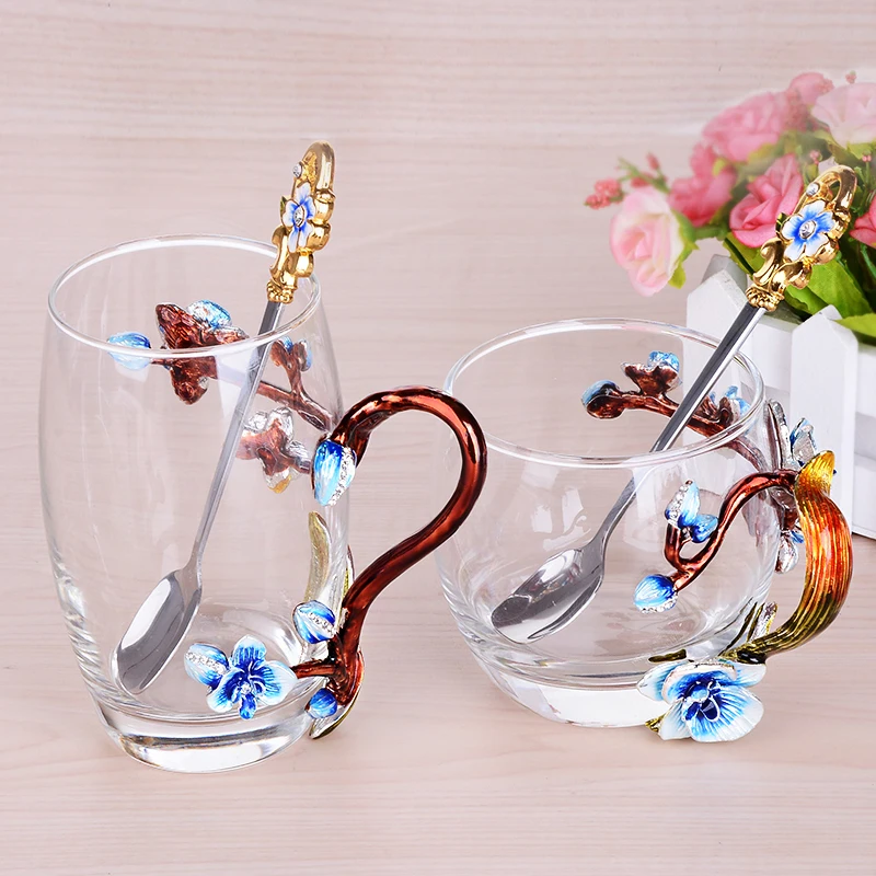 Europe Creative Enamel Glass Cups Blue applique crystal cup tea the Tall and Short Cups and Mugs Wedding gift Home Drinking Ware
Europe Creative Enamel Glass Cups Blue applique crystal cup tea the Tall and Short Cups and Mugs Wedding gift Home Drinking Ware