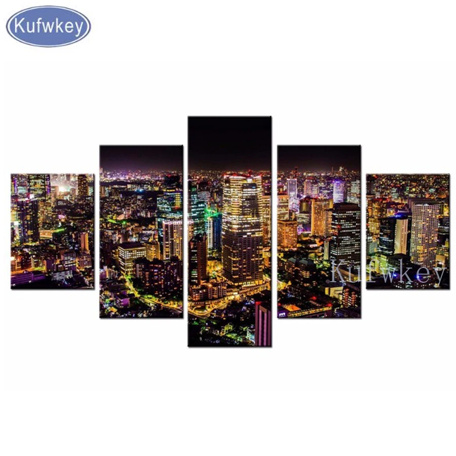 5pcs/set 5D Diamond Embroidery City night Landscape diamond Painting Diy Diamond Mosaic Pictures For Living Room decoration
5pcs/set 5D Diamond Embroidery City night Landscape diamond Painting Diy Diamond Mosaic Pictures For Living Room decoration