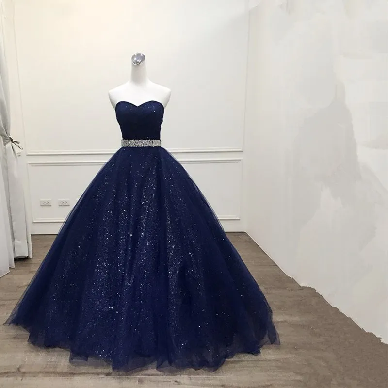 Katristsis d 2019 Robe De Mariage Princess Bling Bling Luxury Navy blue Ball Gown evening Dress Custom Made Vestido De Noiva
Katristsis d 2019 Robe De Mariage Princess Bling Bling Luxury Navy blue Ball Gown evening Dress Custom Made Vestido De Noiva
