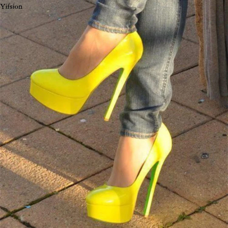 Olomm New Women Platform Pumps Sexy Stiletto High Heels Pumps Round Toe Gorgeous Yellow Orange Shoes Women Plus US Size 5-15
Olomm New Women Platform Pumps Sexy Stiletto High Heels Pumps Round Toe Gorgeous Yellow Orange Shoes Women Plus US Size 5-15