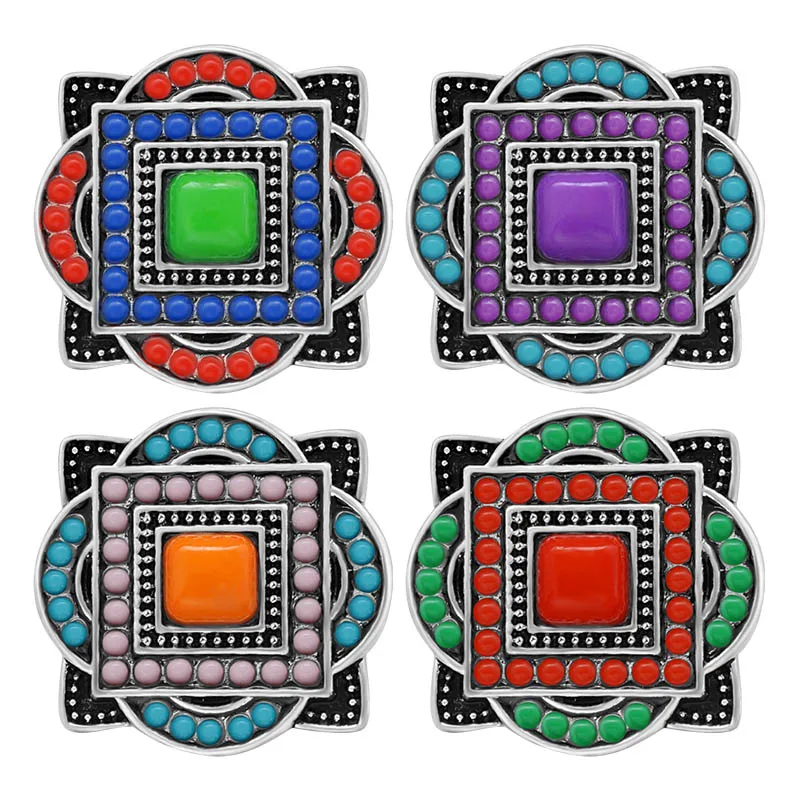 New Beauty Colorful Beads Patterns Squares 18mm snap buttons fit 18mm snap necklace jewelry wholesale KZ3402 Women Gift
New Beauty Colorful Beads Patterns Squares 18mm snap buttons fit 18mm snap necklace jewelry wholesale KZ3402 Women Gift