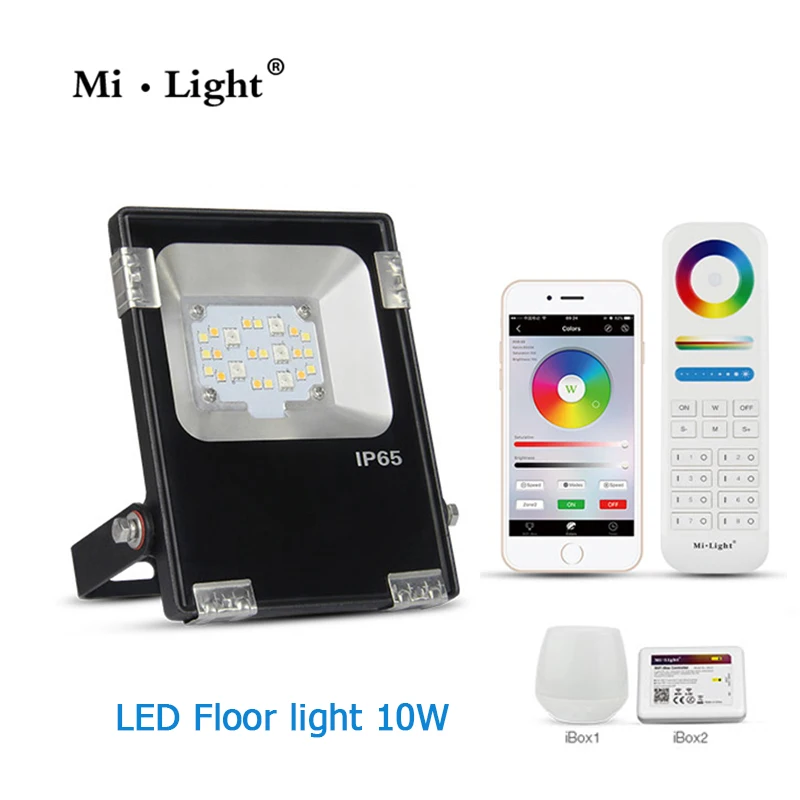 Mi Light AC110V 220 В 10 Вт RGB + CCT Светодиодный прожектор IP65 Водонепроницаемый AC85-265V