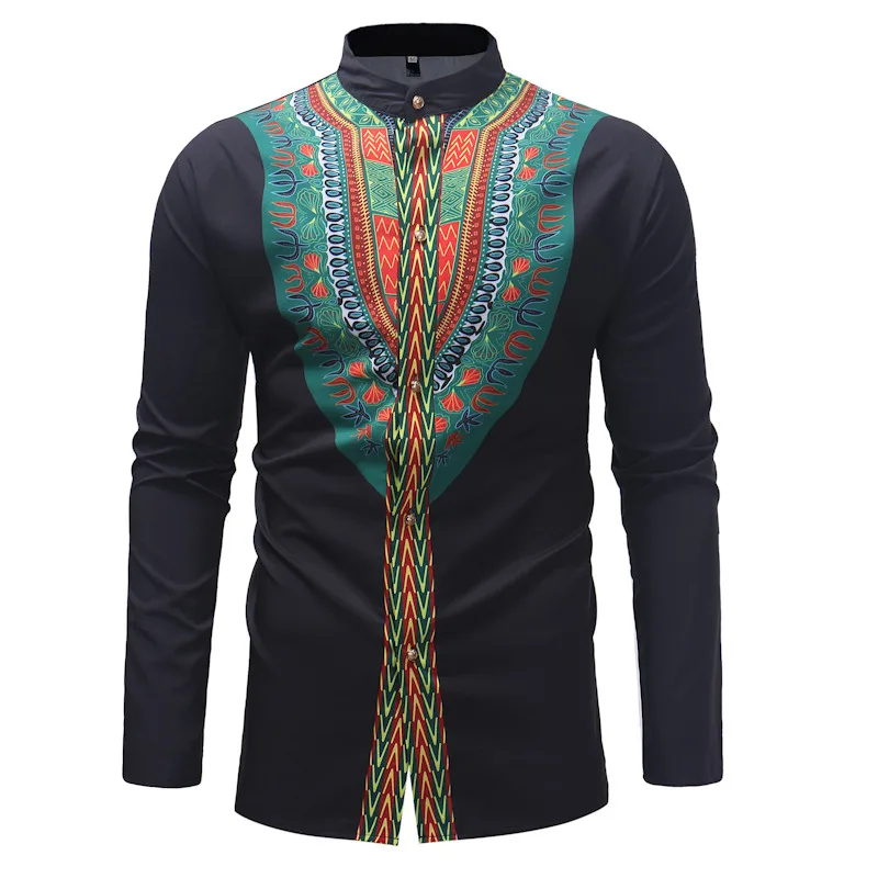 Black African Men Dashiki Print Button Up Shirt Stand Collar Long-Sleeves Autumn White Fashion Cool Tunic Top For Men M-3XL
Black African Men Dashiki Print Button Up Shirt Stand Collar Long-Sleeves Autumn White Fashion Cool Tunic Top For Men M-3XL