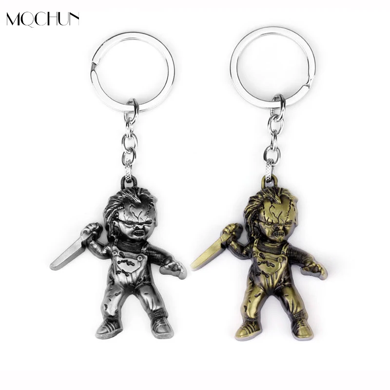 

Horror Movie Jewelry Seed of Chucky Keychain Keyrings Men's Fash Hip Hop Car Key Chains Chaveiro Christmas Gift dropshipping