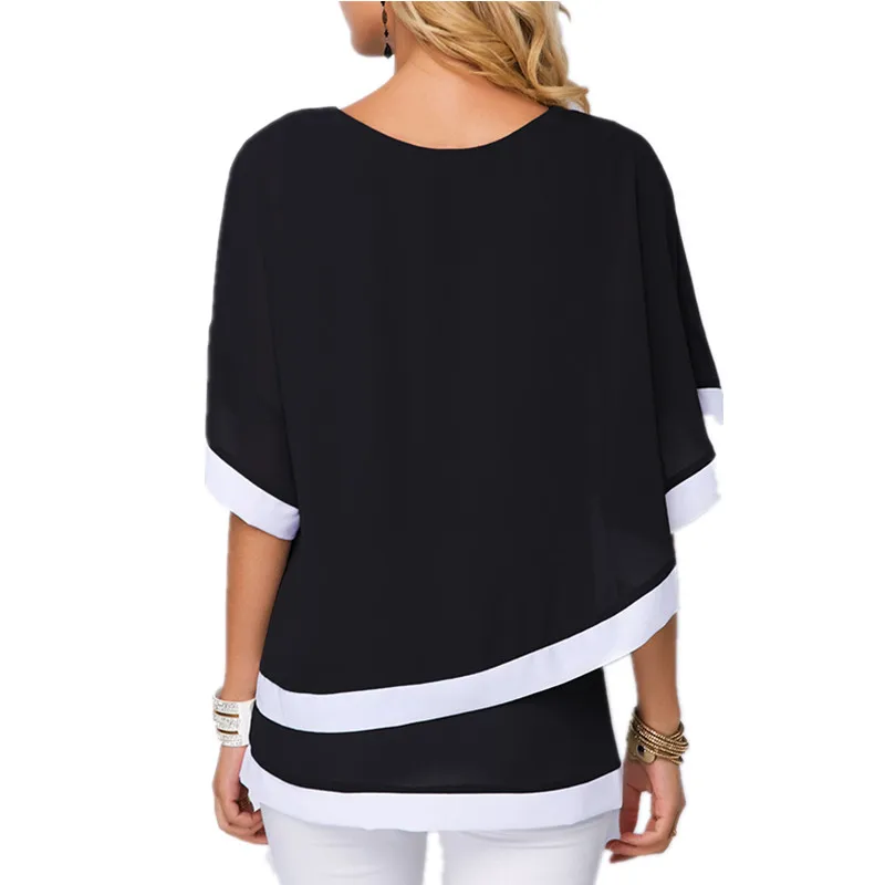 Summer Women Chiffon Shirt 2020 Bat Sleeve Stitching Irregular Loose Casual 5XL Big Tops And Plus Size Blouse For Female Tunic
Summer Women Chiffon Shirt 2020 Bat Sleeve Stitching Irregular Loose Casual 5XL Big Tops And Plus Size Blouse For Female Tunic