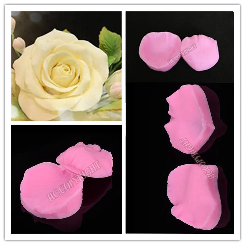 1 набор 3D S/M/L лепестки роз в форме сердца помадка силикон Sugarcraft для украшения DIY