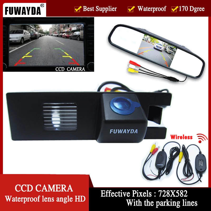 FUWAYDA Wireless Car Rear View Camera for OPEL Astra H/Corsa D/Meriva A/Vectra C/Zafira B,FIAT Grande, 4.3Inch Rearview Monitor
FUWAYDA Wireless Car Rear View Camera for OPEL Astra H/Corsa D/Meriva A/Vectra C/Zafira B,FIAT Grande, 4.3Inch Rearview Monitor