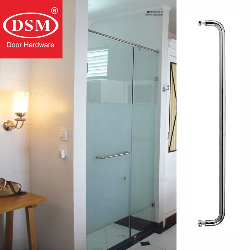 Polished Shower Door Handle 304 Grade Stainless Steel Pull Handles Available For Bathroom Glass Doors PA-197-19*629mm
Polished Shower Door Handle 304 Grade Stainless Steel Pull Handles Available For Bathroom Glass Doors PA-197-19*629mm