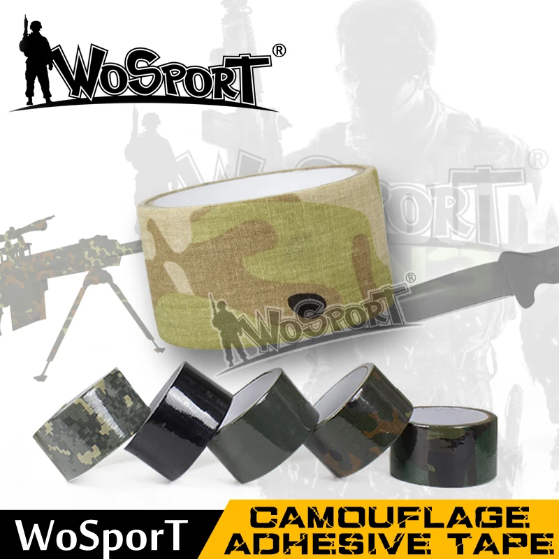 WOSPORT Army Camouflage Tape Good Adhesive DIY Strong Fabric Stealth Wrap Outdoor Hunting Shooting Military Airsoft Accessories
WOSPORT Army Camouflage Tape Good Adhesive DIY Strong Fabric Stealth Wrap Outdoor Hunting Shooting Military Airsoft Accessories