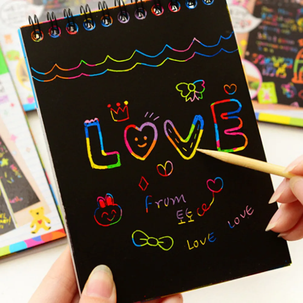 2pcs/set Magic Colorful Drawing Board Paper Painting Scraping Children Kids Learning Education Toys Painting Doodle Scratch Toys
2pcs/set Magic Colorful Drawing Board Paper Painting Scraping Children Kids Learning Education Toys Painting Doodle Scratch Toys