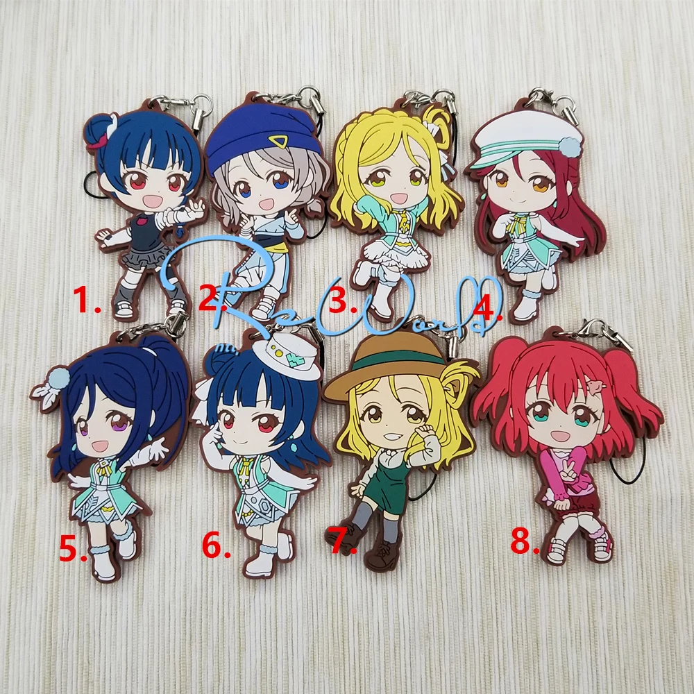 Брелок для ключей Love Live Sunshine Aqours резиновый брелок с рисунком аниме йошико хика
