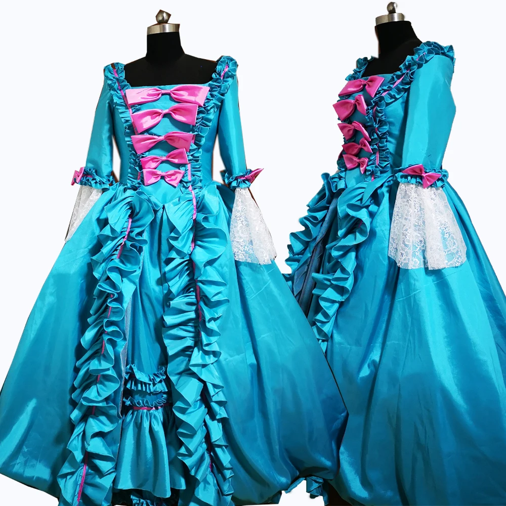 new blue Vintage costumes 18th Duchess Retro medieval Renaissance Reenactment Theatre Civil war Victorian dress D-256
new blue Vintage costumes 18th Duchess Retro medieval Renaissance Reenactment Theatre Civil war Victorian dress D-256