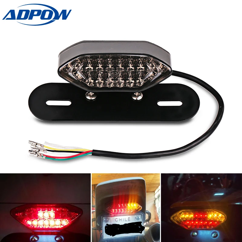 12v Universal Motorcycle Led Tail Light With Turn Signal Rear Brake Taillight Motorbike License Plate Tail Lamp
12v Universal Motorcycle Led Tail Light With Turn Signal Rear Brake Taillight Motorbike License Plate Tail Lamp