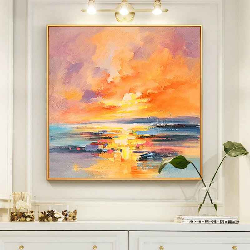 100% Hand Painted Abstract Setting Sun Oil Painting On Canvas Wall Art Frameless Picture Decoration For Live Room Home Deco Gift
100% Hand Painted Abstract Setting Sun Oil Painting On Canvas Wall Art Frameless Picture Decoration For Live Room Home Deco Gift